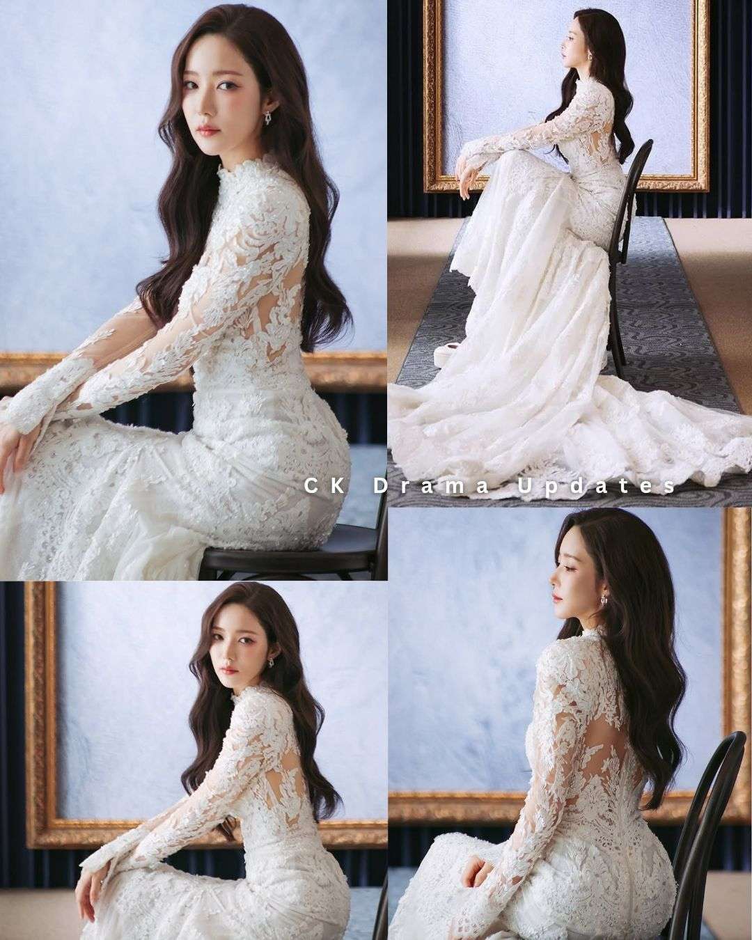 Park Minyoung stuns in an ethereal lace gown during the poster shoot for sirenskiss 
Graceful, poised, and effortlessly captivating every angle feels like a masterpiece. 
A true vision of timeless beauty and quiet intensity. Ck Drama updates