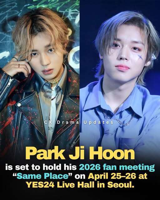 parkjihoon is preparing a special fan meeting, “Same Place,” on April 25 and 26 at YES24 Live Hall in Seoul. 
This event, coming about nine months after his previous fan meeting “OPENING,” celebrates the ongoing connection between Park Ji Hoon and his fans. The title reflects their shared heart and continued support, bringing them together once again in the same place. Ck Drama updates