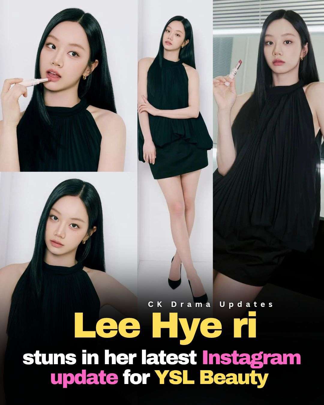 leehyeri effortlessly exudes elegance and confidence in her latest Instagram update for YSL Beauty. From her sleek black outfit to her flawless visuals, she perfectly captures the brand’s chic and sophisticated vibe, leaving fans captivated by her timeless beauty and undeniable charm. Ck Drama updates