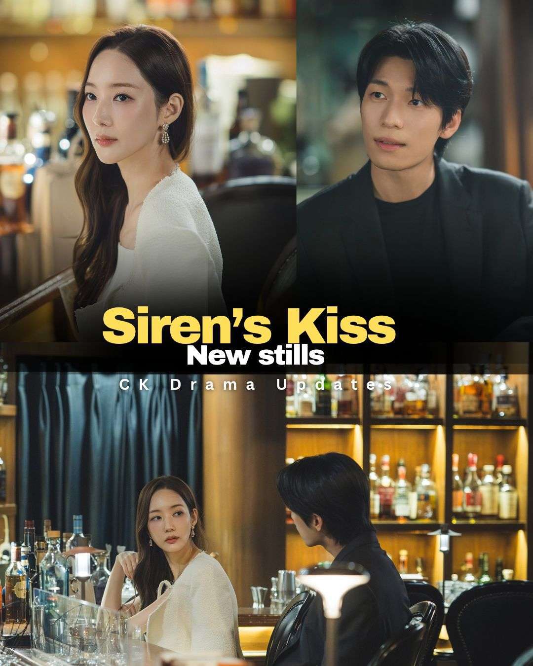 New stills of sirenskiss have been released, highlighting the growing tension between parkminyoung and wihajoon . 
As a series of mysterious incidents unfolds, his instincts as an insurance investigator begin to question everything especially her. Ck Drama updates