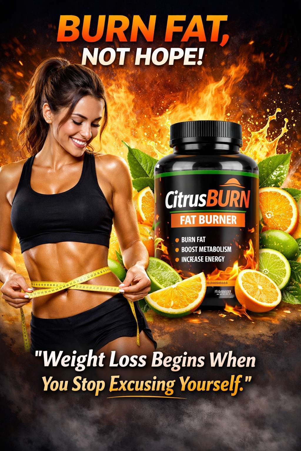 Stay motivated while you effortlessly burn fat and improve your overall energy and attitude. Citrus Burn Fat Burner helps you achieve your desired weight. Smoother and more effective is our mission! citrusburn fatburner Jordan Smith