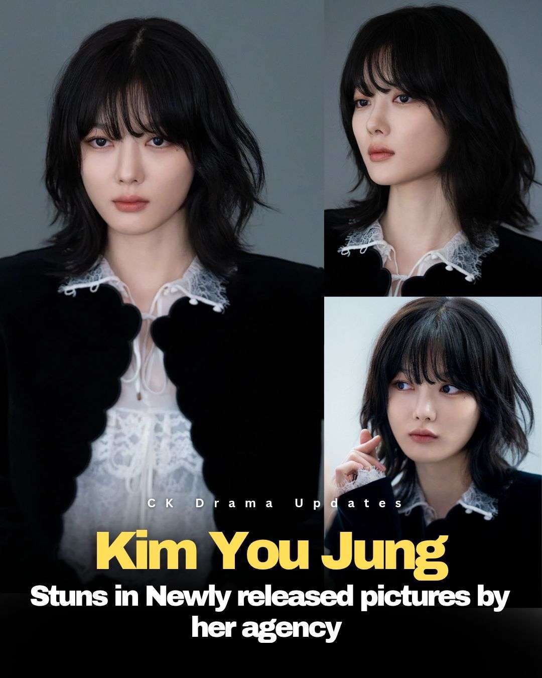 kimyoojung captivates with her effortless elegance in newly released photos, showcasing a refined and mature charm.  
With her soft yet striking visuals and expressive gaze, she brings a quiet intensity that draws attention instantly. Every frame highlights her versatility and growth. Ck Drama updates