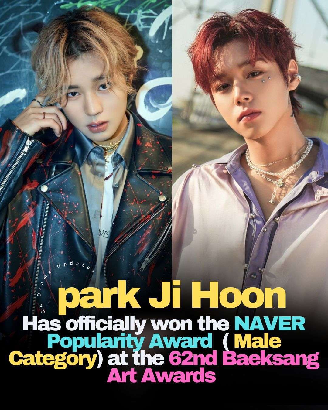 parkjihoon has secured the NAVER Popularity Award (Male Category) at the 62nd Baeksang Arts Awards, recording an impressive 48.7% of the total votes. 
Congratulations to him on this achievement. With the ceremony set for May 8, he will take the stage and officially receive the award, reflecting the strong support he garnered throughout the voting period. Ck Drama updates