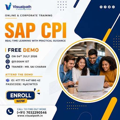 👉 Join our FREE Demo Session and explore how SAP CPI is used in real world enterprise environments. 
⭐ Why Attend This Training?  
✔ Live Interactive Sessions  
✔ Hands On Practical Learning  
✔ Real Time Industry Use Cases  
✔ Job Oriented Curriculum  
✔ Expert Trainer Guidance  
✔ Industry Relevant Skills
visualpath sapcpi sapcpiCourse sapcpiOnlineTraining sapcpiTraining sapcpiInstitutesInHyderabad sapintegration Siva Naga