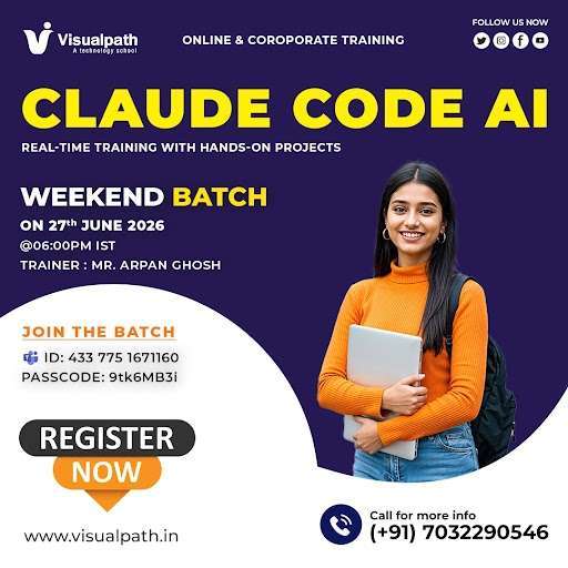 ⭐ Why Choose Visualpath? 
✔ Experienced Industry Trainers 
✔ Live Online Interactive Classes 
✔ Practical Learning with Real Projects 
✔ Flexible Weekend Learning 
✔ Recorded Sessions for Revision 
✔ Career Focused Training Programs
📞 For Details: +91 7032290546 
🌐 Website:  ClaudeCodeAI ClaudeAI AnthropicAI AICoding AIAgentDevelopment AgenticAI AIAgents GenerativeAI AIProgramming SoftwareDevelopment CodeAutomation DeveloperTools LearnAI AIEngineer FutureOfCoding CodeWithAI AIInnovation OnlineTraining CorporateTraining FreeDemo Siva Naga