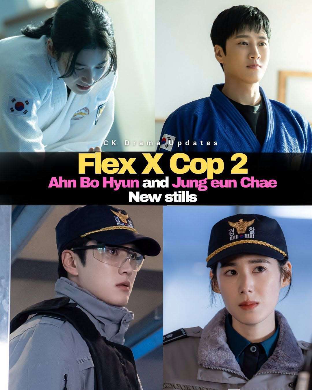 The newly revealed images show Jin Yi Soo ( ahnbohyun ) during his days as a police academy trainee, where he first meets Joo Hye Ra ( jungeunchae ), a talented detective serving as an instructor. One still captures Yi Soo confidently stepping onto the judo mat, while another shows Hye Ra effortlessly overpowering him during training. Additional photos highlight her strict teaching style as she closely monitors his push up drills and shooting practice. Ck Drama updates