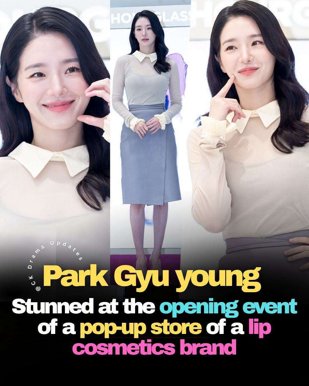 parkgyuyoung steals the spotlight at the opening of Hourglass’ new beauty pop up store!  On August 24 today , Park Gyu Young attended the opening event for Hourglass’ pop up store at The Hyundai Seoul in Yeouido, Seoul, where she turned heads with her elegant and effortlessly chic look. The event celebrates the launch of the brand’s new Phantom Blur Balm, a lip product known for its soft, blurring texture. The pop up will run from August 24 to 30. Ck Drama updates